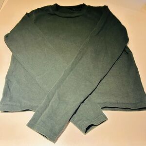 Brandy Melville J Galt Dark Green Crewneck Long Sleeve Top